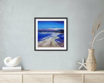 Beach ART PRINT, beach art, landscape beach art, ocean painting, nautical decor, beach house decor, coastal wall art