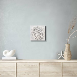 Abstract coral sculpture, white clay wall sculpture, abstract sculpture, coral wall art, small sculpture, bookshelf decor image 9