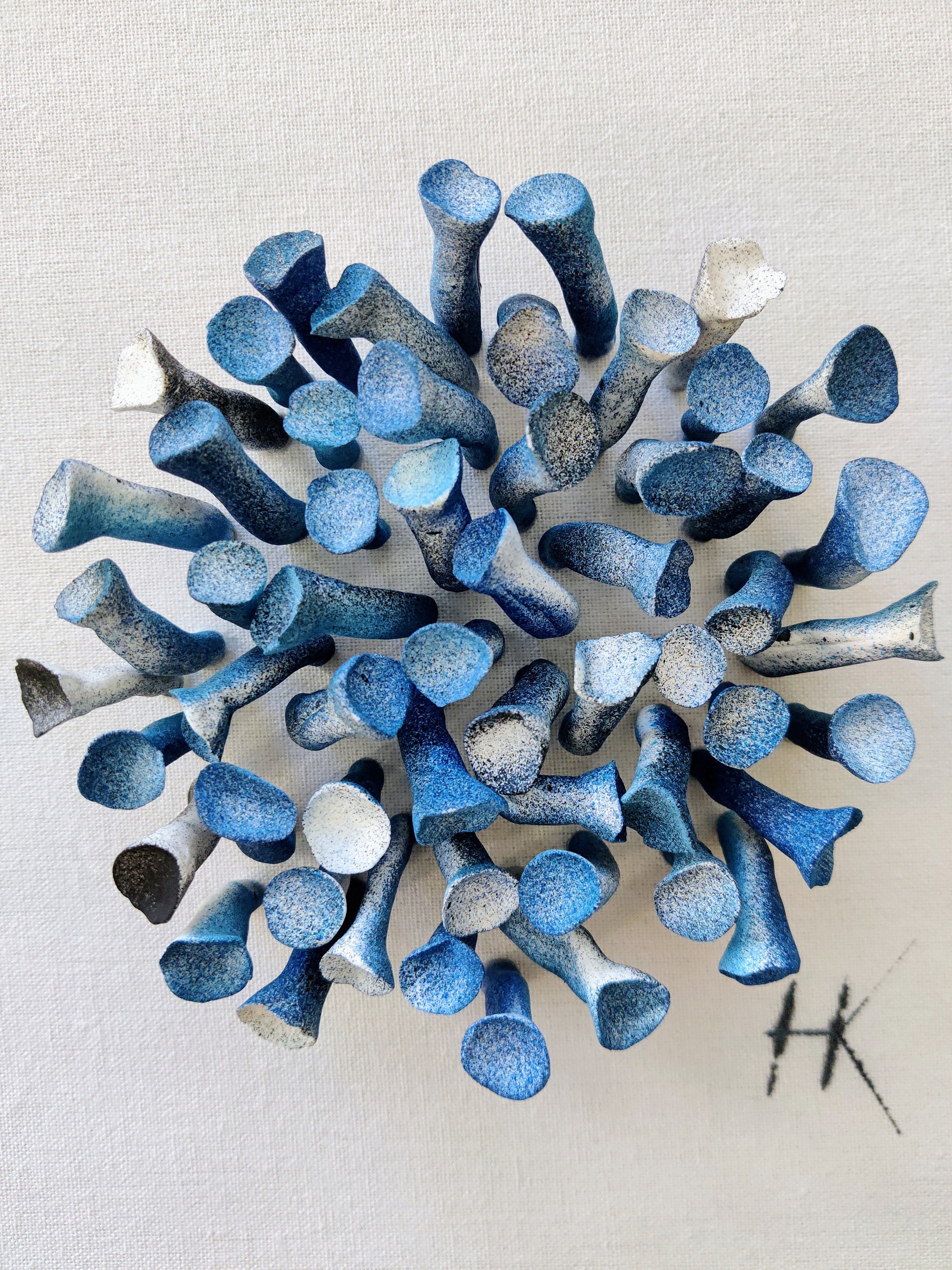Coral wall art, white clay wall sculpture, 3D artwork by Art By Natasha  Kanevski