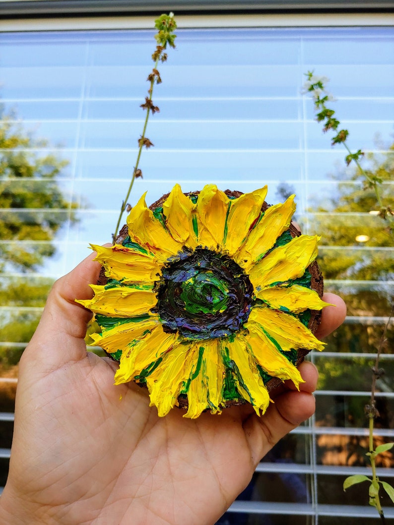 Office Desk Decor Ukrainian Sunflower Desk Ornament Etsy