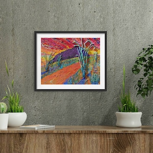 Texas Sunset Print, Award-winning art, Ocotillo Big Bend National Park Print, West Texas Desert Landscape Art, Southwestern Mountain Decor.