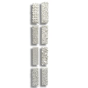 Floral wall art | White clay wall sculpture | 3D artwork | Abstract in white | Small wall sculpture | Vertical art | Fine Art Sculpture image 12