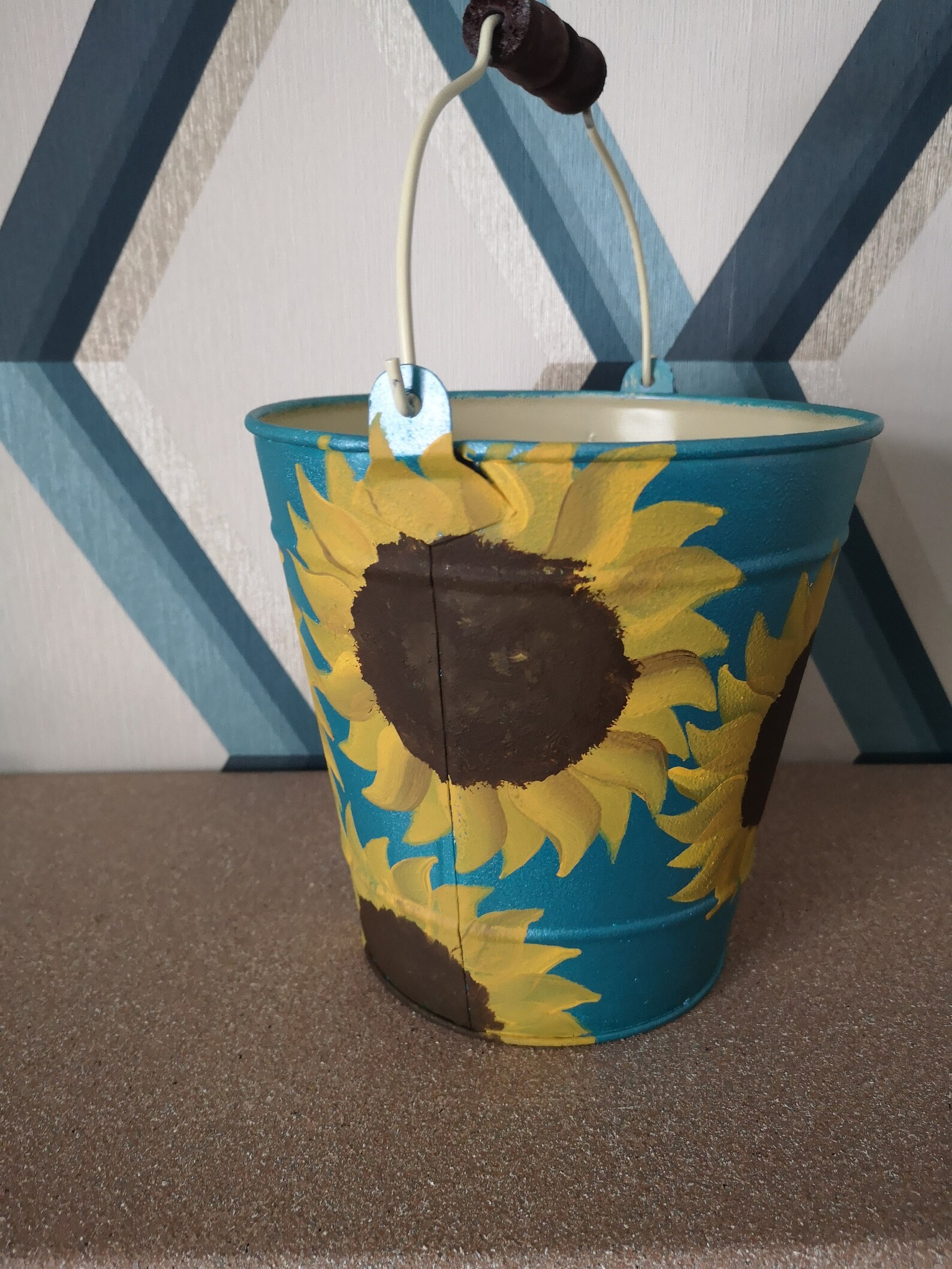 Hand painted plant bucket Etsy