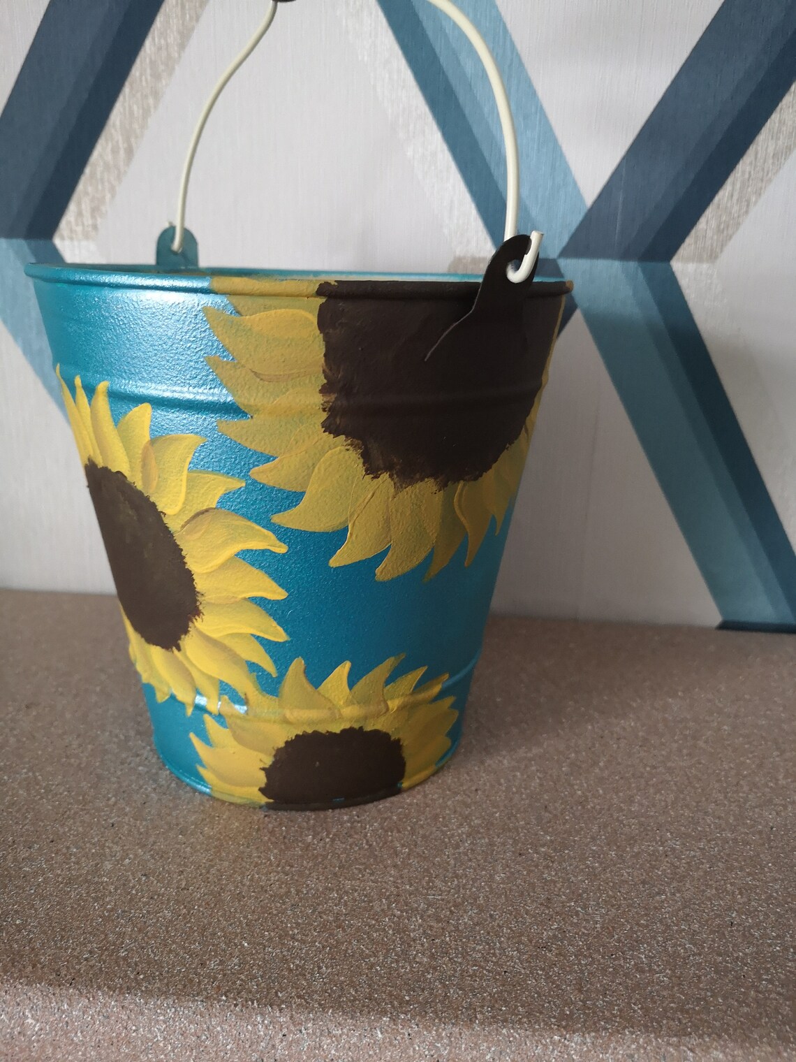 Hand painted plant bucket Etsy