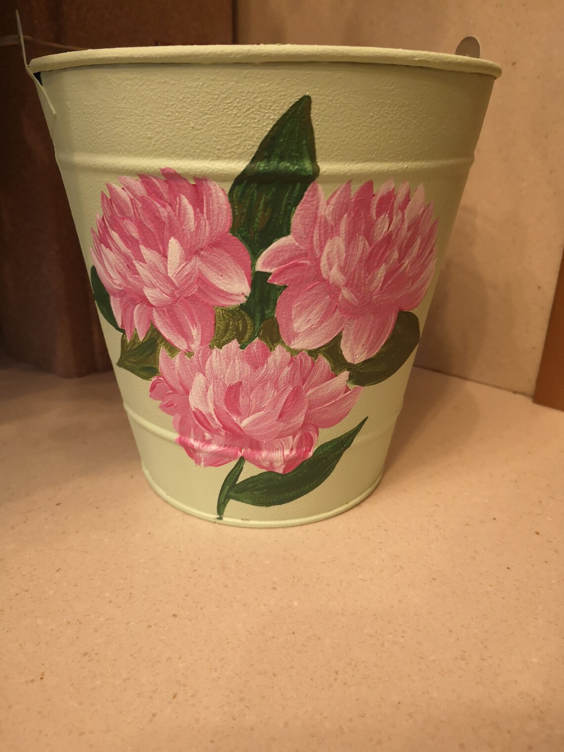 Hand painted plant bucket Etsy