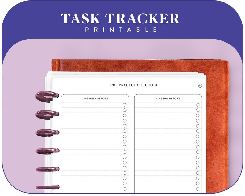 Task Tracker Printable Daily Planner Sheet Task Management Etsy