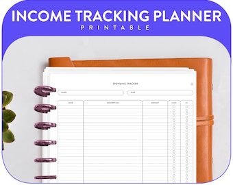 Income and Expense Tracker Planner Printable PDF | Income Tracking | Expense Tracker | Budget Tracker | Year at a Glance | Calendar & Notes