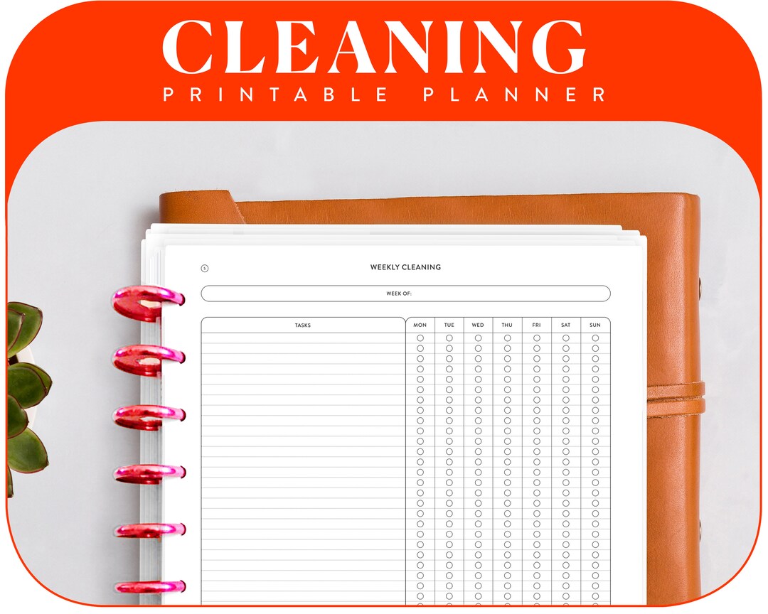 Cleaning Printable Planner PDF Weekly, Monthly, Daily Cleaning ...