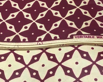 CreamBurgundy Remember When Floral Fabric