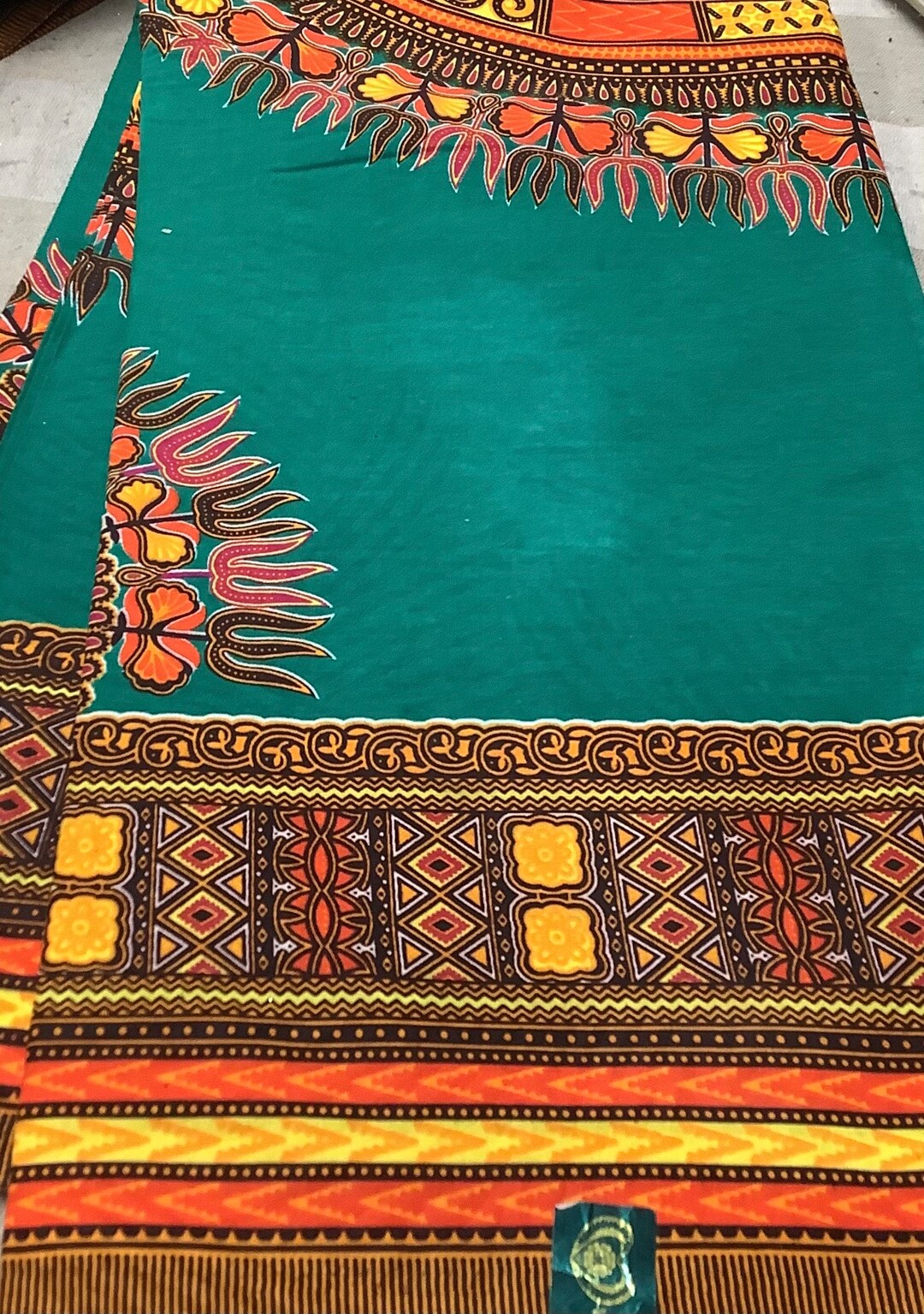 African Dashiki Fabric, Kelly Green Etsy