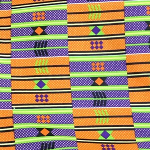 Tela estampada africana, verde, naranja, violeta, patchwork **[2 yardas mínimo]**