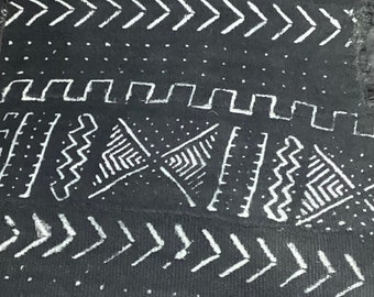Paño de barro tejido a mano, blanco y negro, flechas, puntos, pirámides, símbolos, precios al por mayor para 6 o más