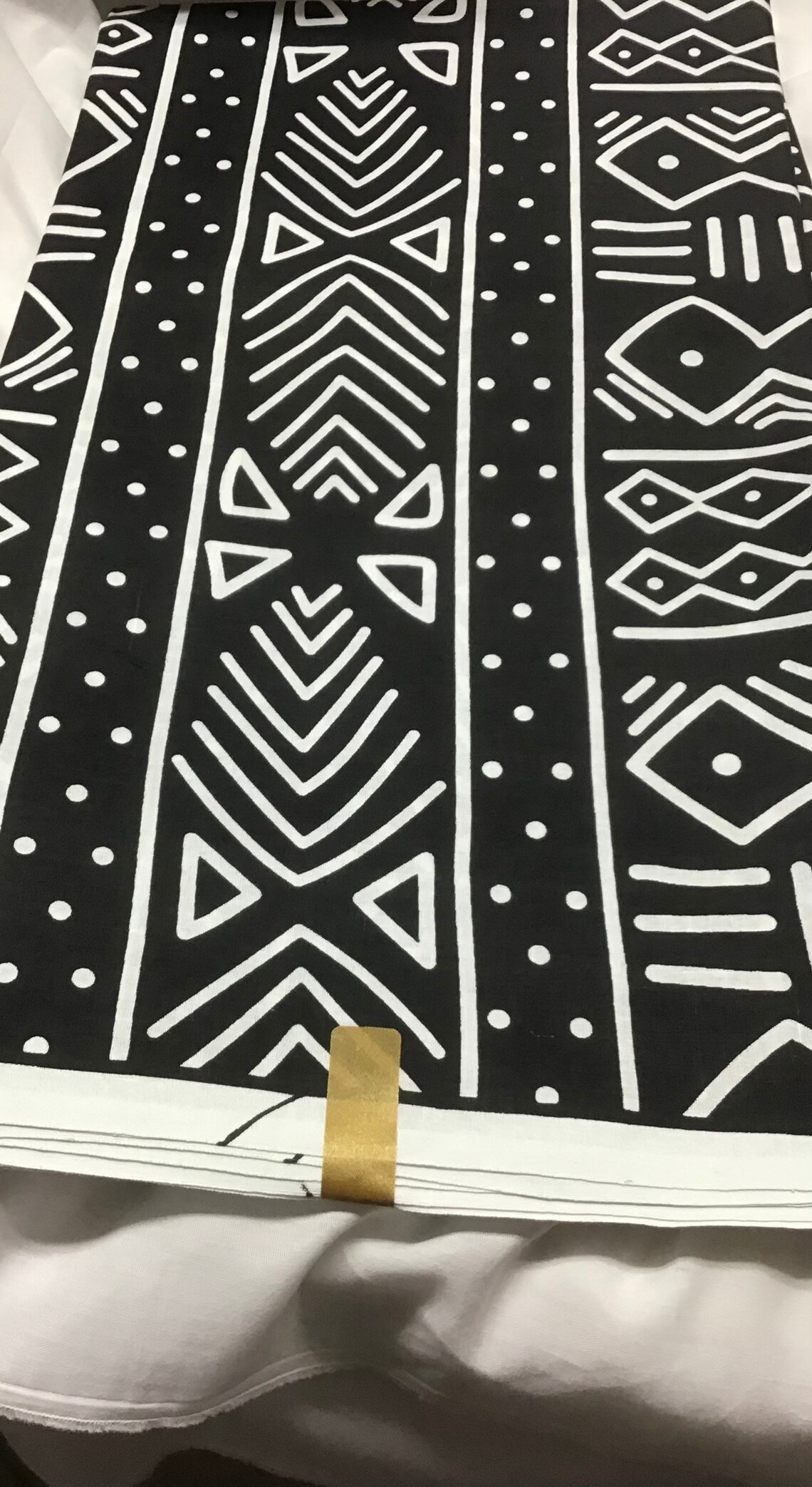 African Print Fabric black and white abstract | Etsy