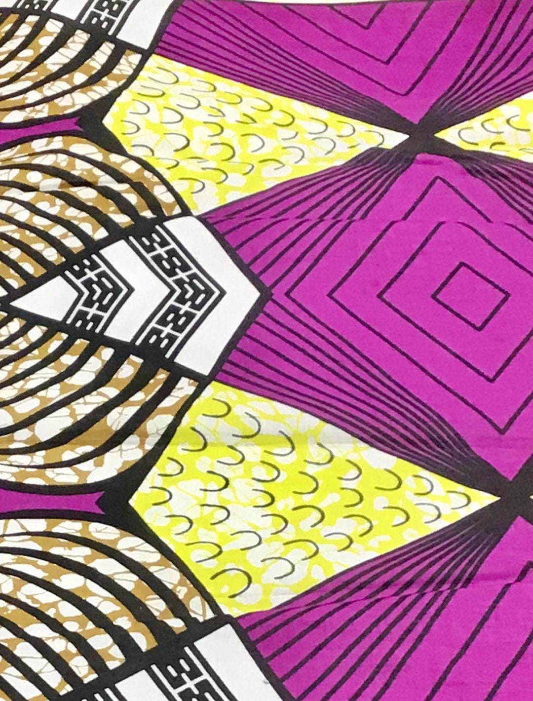 African Print Fabric, Purple, Yellow **[2 Yard Minimum]** - Etsy