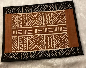Authentic Mudcloth Placemat, Bogolanfini, 100% Cotton (#13)