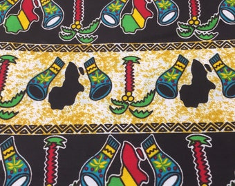 African Print Fabric (black)