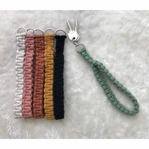 Keychain Short / Macrame made from soft recycled cotton / more colours available