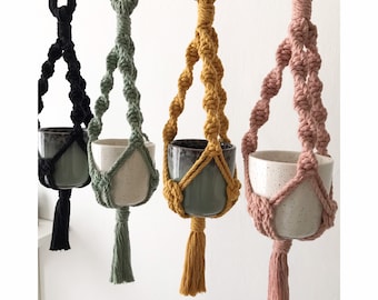 HANDLEIDING macramé, mini plantenhanger Josephine, pdf PATROON DIY
