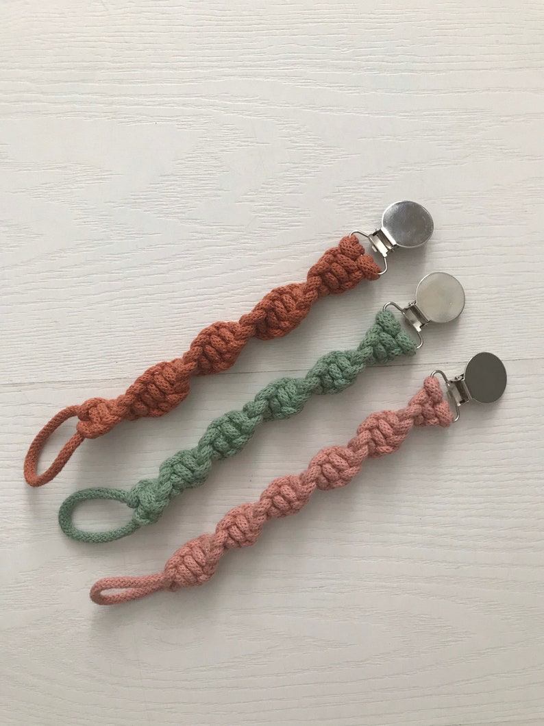 DIY Kit Macrame Baby Pacifier Baby Dummy Clip Recycled Etsy