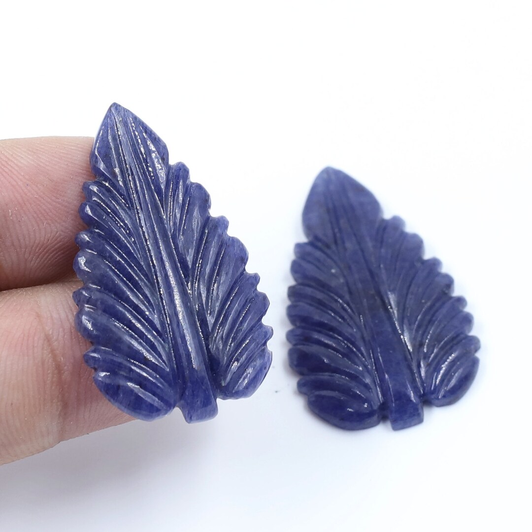 10pcs Carved Natural Green Aventurine Leaf Pendants Stone Dangle