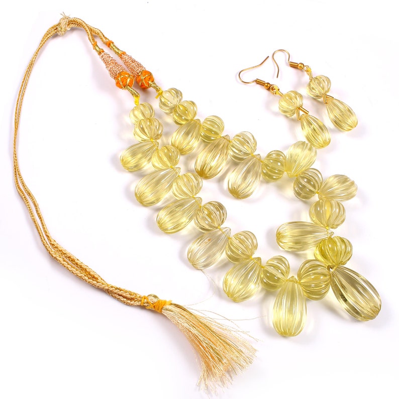 Natural Lemon quartz shape almonds /& muskmelon carving gemstone hand carved 33 pcs size 28x16x11 to 10x10x8 mm k-220 weight 431 crt