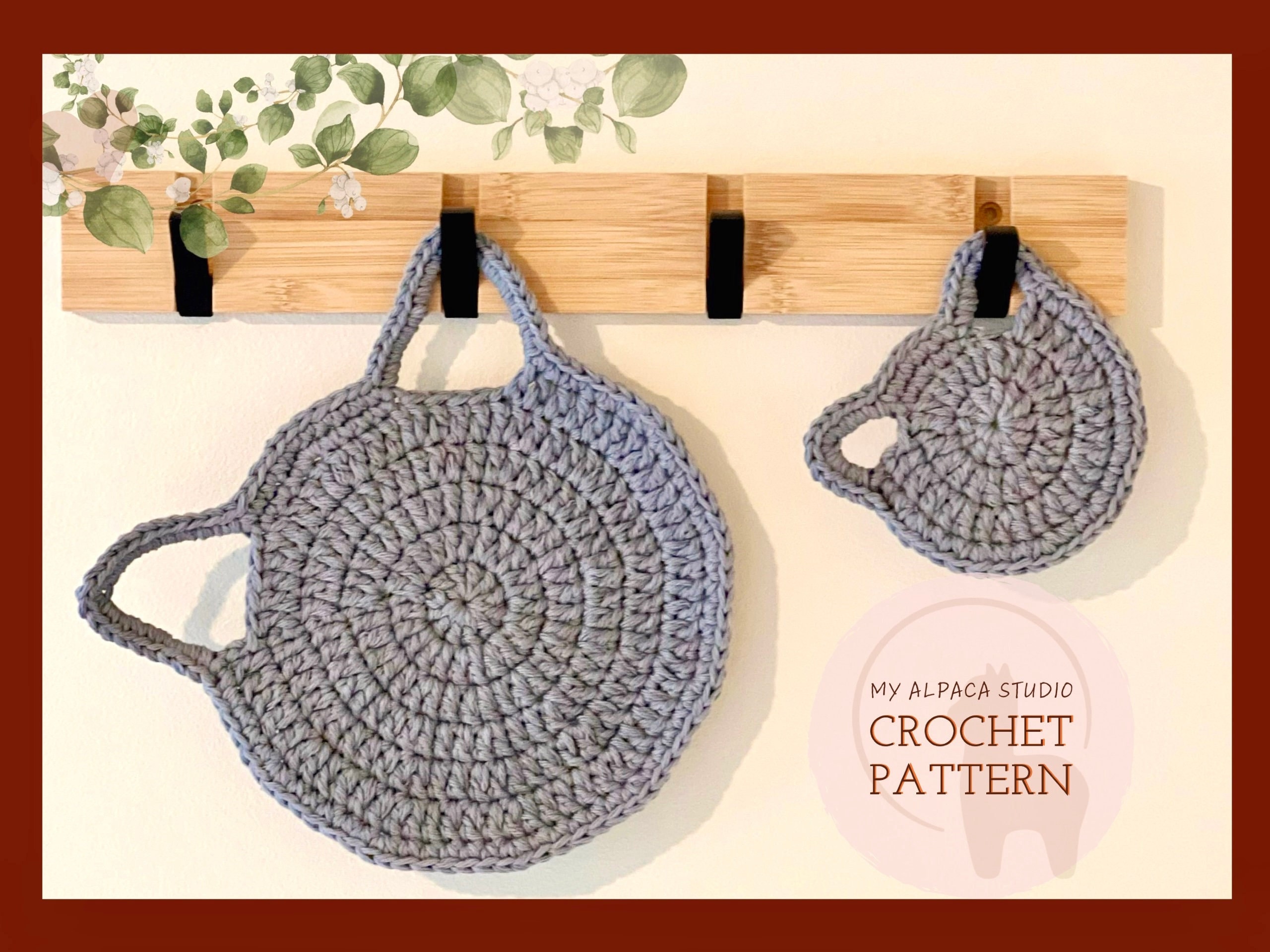 Crochet PATTERN: Cat Potholder + Dish Scrubby, 2 in 1 Pattern