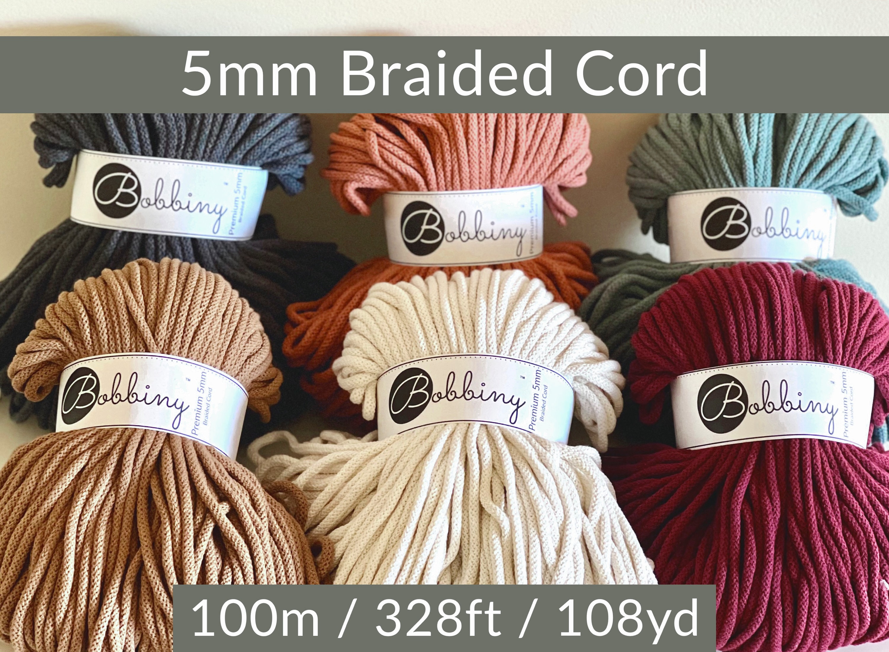 Knitted Macrame Art Silk Cord Thread For DIY and Other Projects 5mm 100  Meter