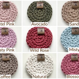 Round Coasters Set of 4 / 6 / 8 Hand Crocheted With Cotton - Etsy