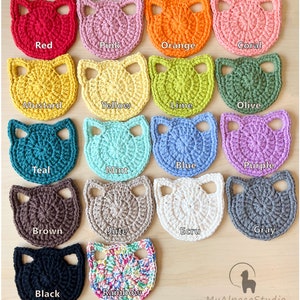 Cat Dish Scrubbies Set of 3 Hand-crocheted 100% Cotton Kitty Wash Cloth Cute Kitchen Linen Cat Lovers Gift Housewarming Gift image 9