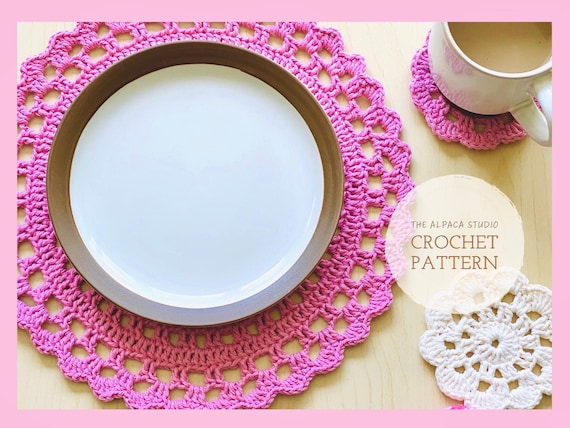 Tovaglietta All'Uncinetto Fatta A Mano A Forma Di Fiore - Centrino Rotondo In Cotone Beige Stile Vintage Per Tavolo Da Pranzo, Decorazione Casa Retrò (Ø 40 Cm)