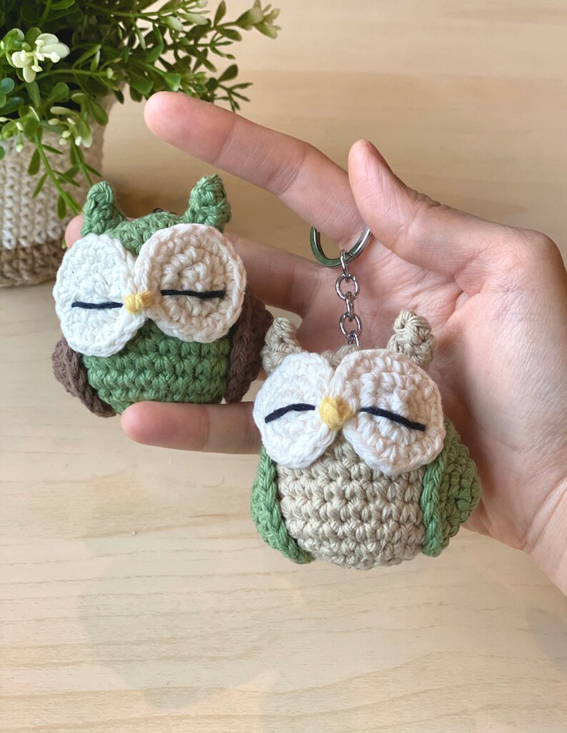 Crochet PATTERN Owl Plushie Chibi Owl Amigurumi/Keychain Etsy España