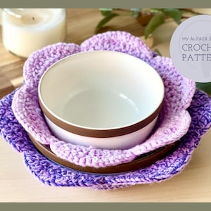 Crochet PATTERN: Bowl Cozy in 2 sizes| Soup & Pasta Bowls | Easy Crochet Pattern | Modern Kitchen Decor | Bowl Hugger | Microwavable Cozy