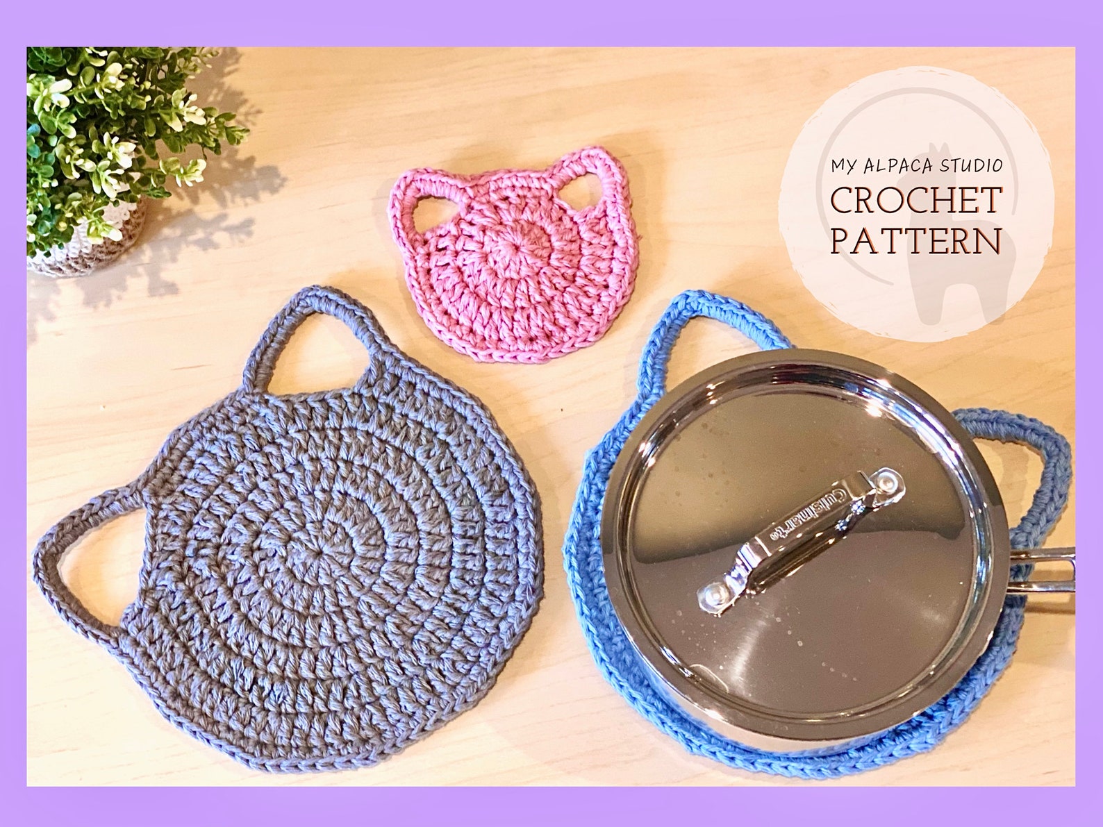 Crochet PATTERN: Cat Potholder Dish Scrubby 2 in 1 Pattern - Etsy