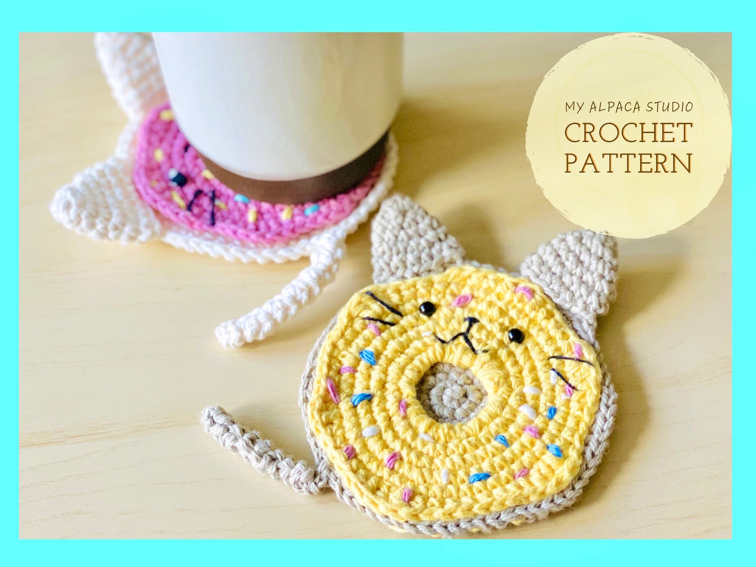 Crochet Cat Coaster Pattern PDFKitty Mug RugKid Etsy