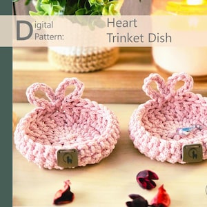 Häkelanleitung: Herz Schmuckschale - Sofort Download PDF