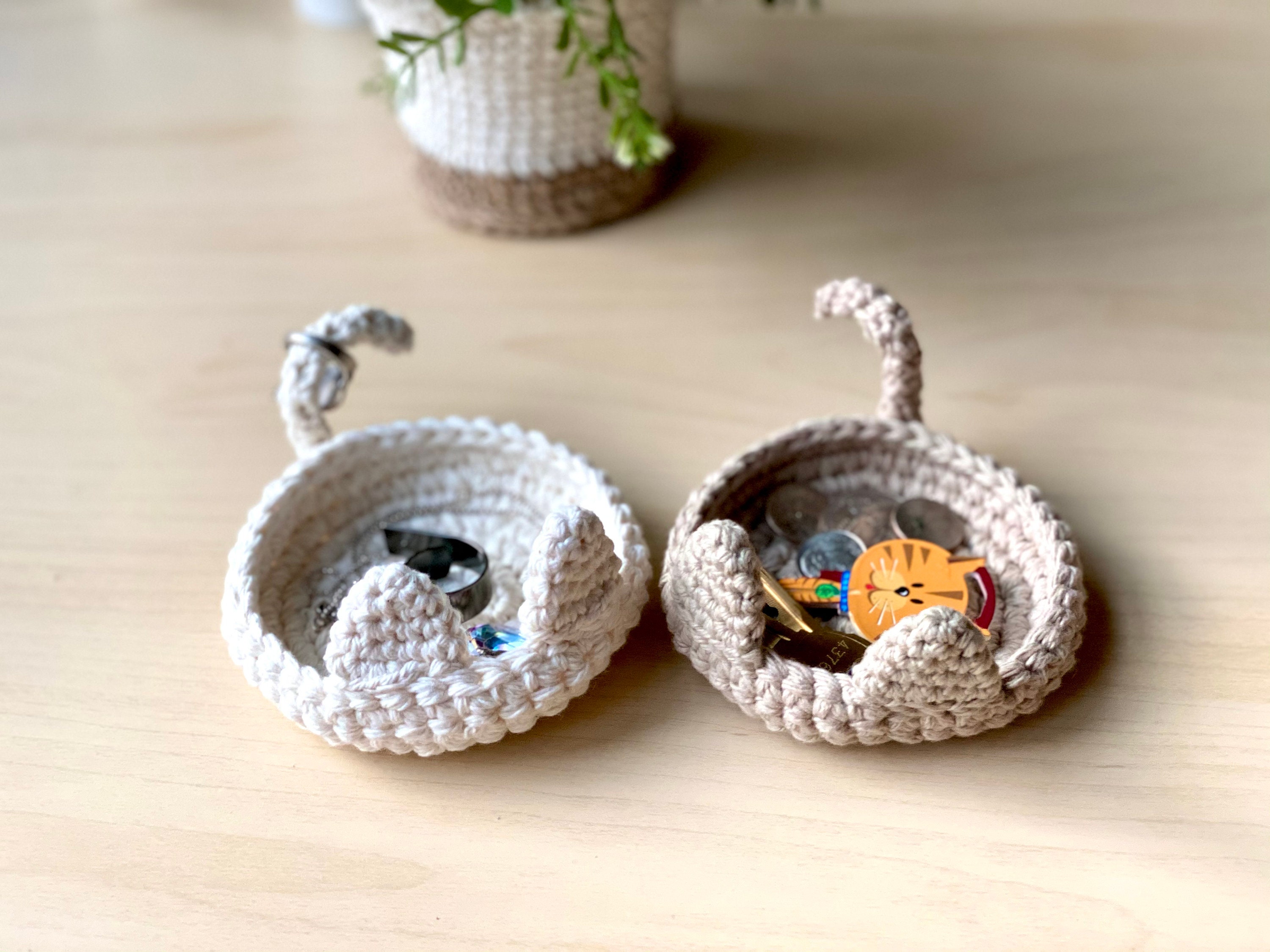 Crochet PATTERN Cat Ring Dish Kitty Trinket Dish Cat Home Etsy Canada