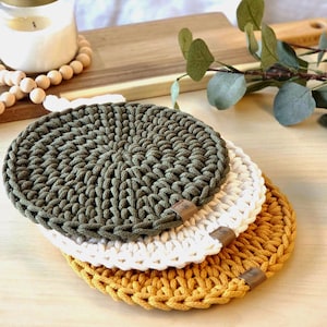 Almohadilla térmica redonda gruesa: opción de 3 tamaños, con o sin presilla para colgar