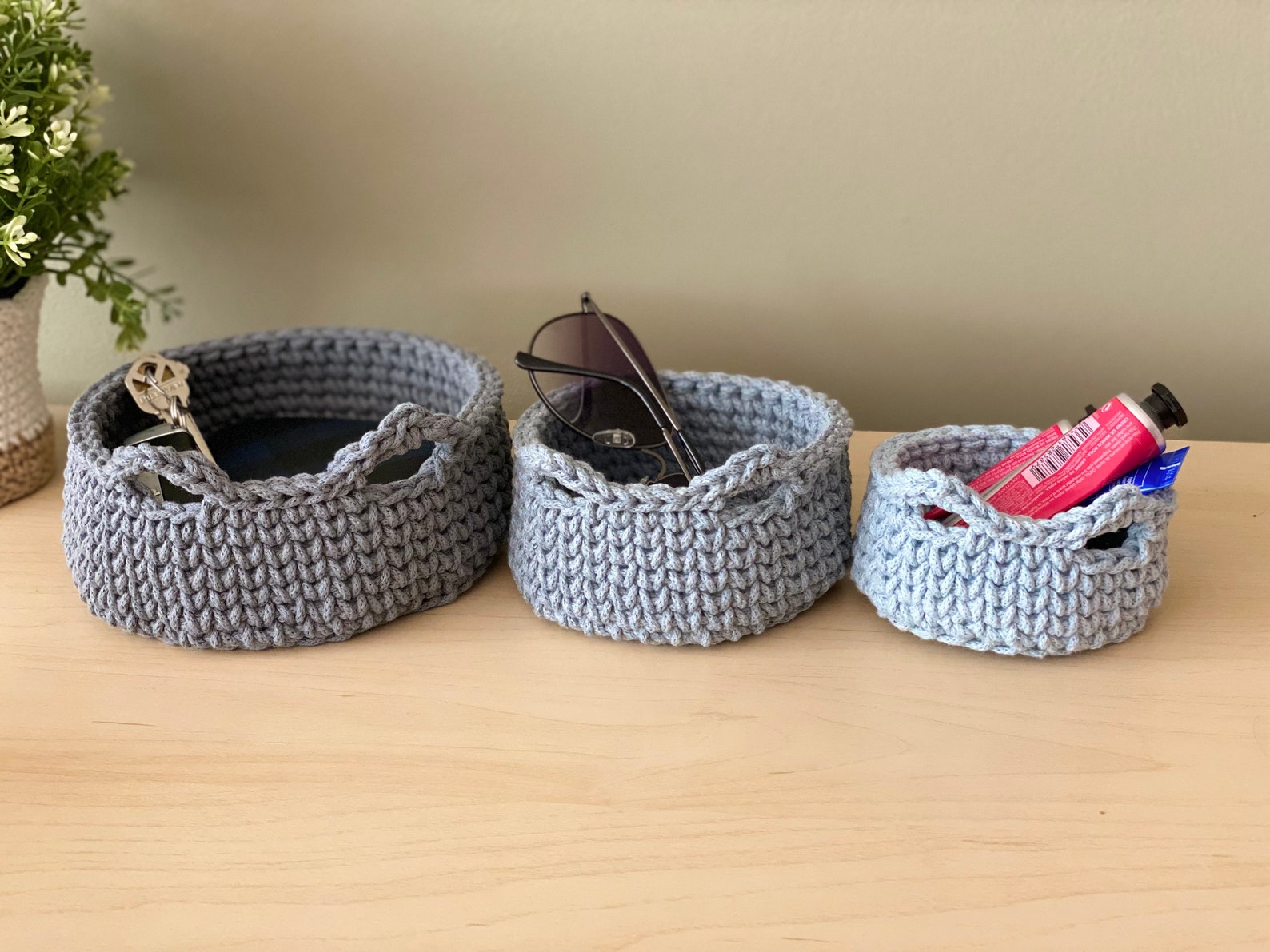 Crochet PATTERN Cat Basket Set Instant Download PDF Etsy