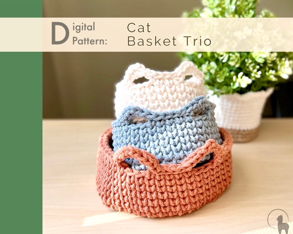 Cute Cat Butt Yarn Bowl Decorations Knitting Yarn Bowl Crochet Yarn Holder  Handmade Crocheting Organizer Bags Storage 