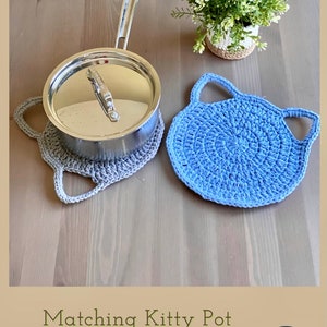 Cat Dish Scrubbies Set of 3 Hand-crocheted 100% Cotton Kitty Wash Cloth Cute Kitchen Linen Cat Lovers Gift Housewarming Gift image 8