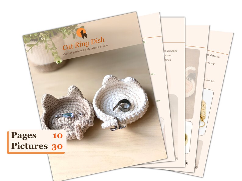 Crochet PATTERN Cat Ring Dish Kitty Trinket Dish Cat Home Etsy Canada