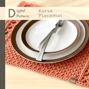 Crochet PATTERN: Rectangle Placemats | Instant Download PDF | Modern Farmhouse Table Decor | Accent Table Doilies | Table Centerpiece