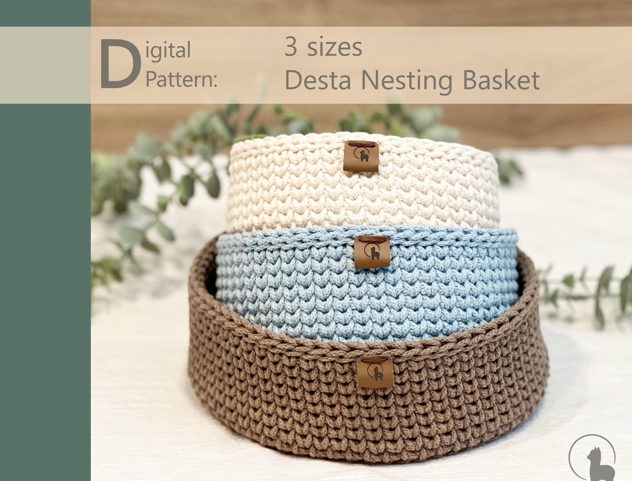 30 Amazing and Stylish Crochet Ideas for the Home 10 Round Nesting Basket Crochet Pattern