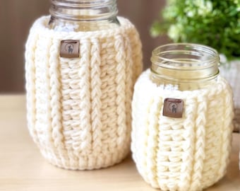 Hand-crocheted Mason Jar Cozy (Pint/ Quart)