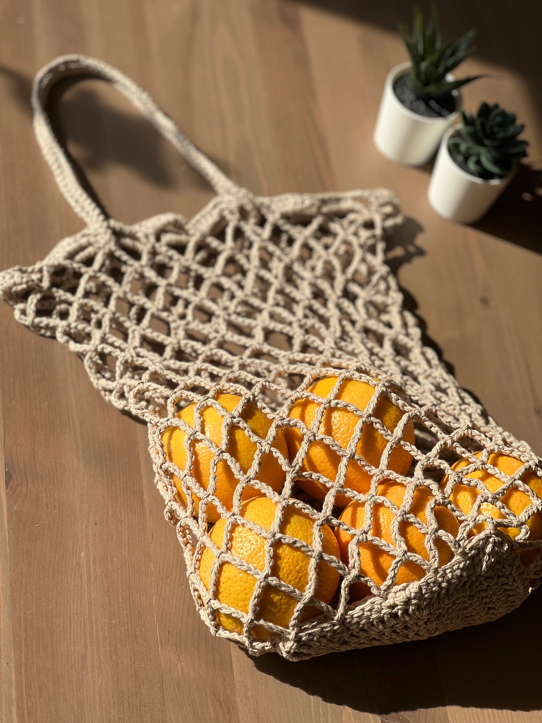 Crochet PATTERN: Cat Foldable Market Bag Instant Download PDF Eco-friendly  Handmade Summer Bag Crochet Kitty Mesh Bag Cat Lover Gift 