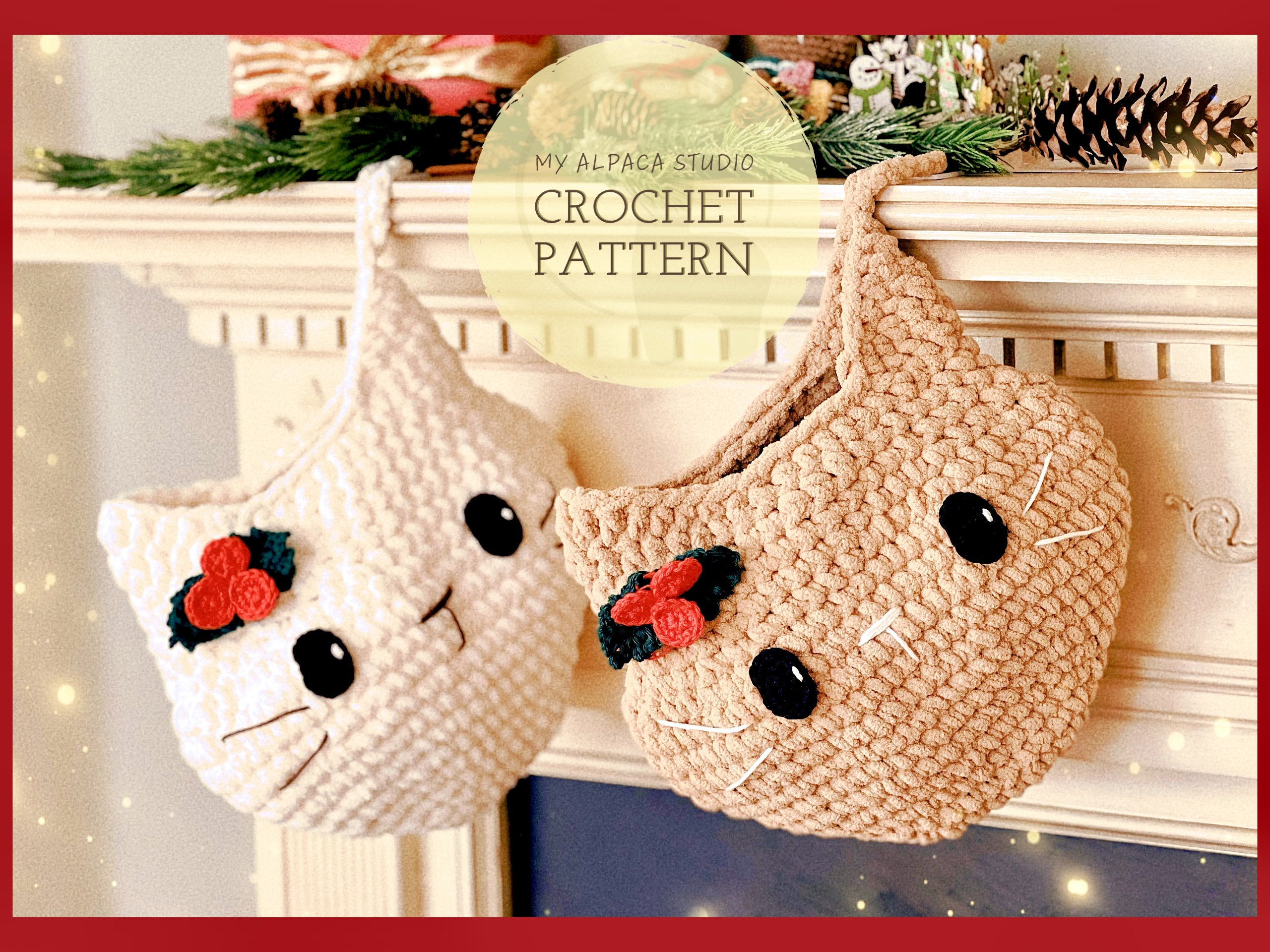 Cat Crochet Kit Cat Amigurumi Kit Cat Couple DIY Kit Kitty Stuffed