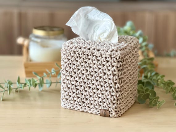 Hand-Crocheted Square Tissue Box Cover