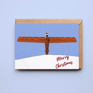 Christmas Angel of the North Greetings Card | Newcastle Gift  | Geordies |