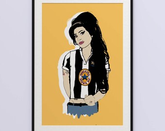 Geordie Winehouse A4 Print | Newcastle Gift | Newcastle United | NUFC | Geordies | Toon Army