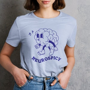 Neurospicy Graphic Unisex Soft Cotton T-shirt | Funny Neurodivergent, ADHD, Autism Tee Shirt | Funny Neurodivergent, ADHD, Autism gift